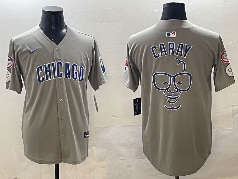 Men Chicago Cubs Blank Grey Game 2025 Nike MLB Jersey style 411->houston astros->MLB Jersey